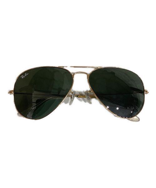 RAY-BAN（レイバン）RAY-BAN (レイバン) AVIATOR LARGE MATALサングラス ゴールド×グリーン サイズ:58口14の古着・服飾アイテム