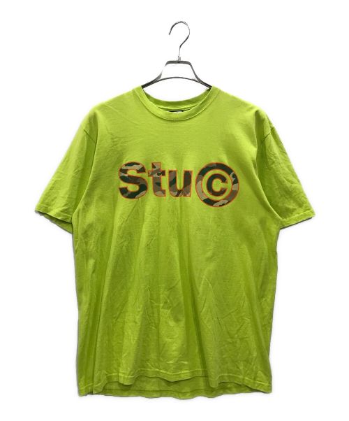 stussy（ステューシー）stussy (ステューシー) STU C. CAMO TEE ロゴプリントTEE グリーン サイズ:Lの古着・服飾アイテム