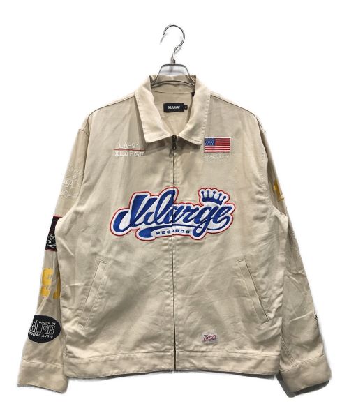 X-LARGE（エクストララージ）X-LARGE (エクストララージ) RECORDS WORK JACKET ベージュ サイズ:XLの古着・服飾アイテム