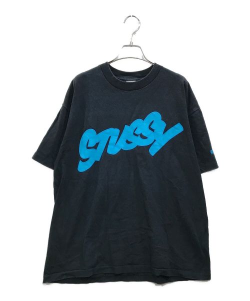 stussy（ステューシー）stussy (ステューシー) プリントTシャツ ブラック サイズ:XLの古着・服飾アイテム