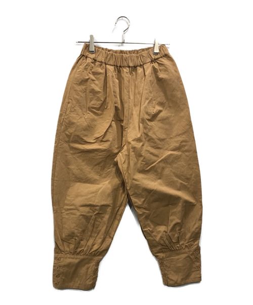 ecru et pousse（エクリュ エ プゥス）ecru et pousse (エクリュ エ プゥス) CIRCUS PANTS サーカスワイドパンツ ブラウン サイズ:Fの古着・服飾アイテム