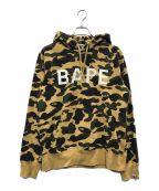 A BATHING APEアベイシングエイプ）の古着「1st Camo Bape Print Hoodie プルオーバーパーカー」｜ブラウン