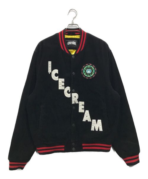 ICE CREAM（アイスクリーム）Ice Cream (アイスクリーム) HERITAGE BASEBALL JACKET スタジャン ブラック サイズ:2Xの古着・服飾アイテム