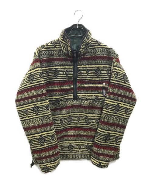 Patagonia（パタゴニア）Patagonia (パタゴニア) Pile Glissade Pullover パイルグリセードプルオーバージャケット グリーン×ベージュ サイズ:Mの古着・服飾アイテム