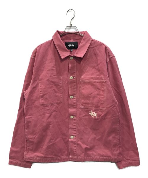 stussy（ステューシー）stussy (ステューシー) CANVAS SHOP JACKET ピンク サイズ:XLの古着・服飾アイテム