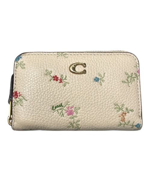 COACH（コーチ）COACH (コーチ) スモールジップ アラウンドカードケース ベージュ サイズ:-の古着・服飾アイテム