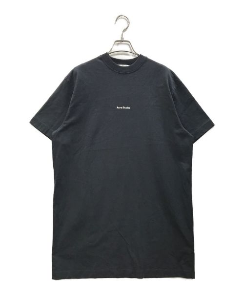 Acne studios（アクネ ストゥディオス）ACNE STUDIOS (アクネストゥディオス) ロゴTシャツドレス ブラック サイズ:XXSの古着・服飾アイテム