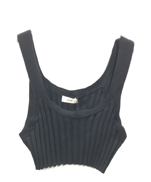 HYKE（ハイク）HYKE (ハイク) WIDE RIBBED SWEATER BUSTIER TOP ブラック サイズ:Fの古着・服飾アイテム