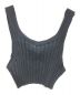 HYKE (ハイク) WIDE RIBBED SWEATER BUSTIER TOP ブラック サイズ:F：5800円