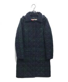 Traditional Weatherwear（トラディショナルウェザーウェア）の古着「英国製キルティングコート」｜ネイビー×グリーン