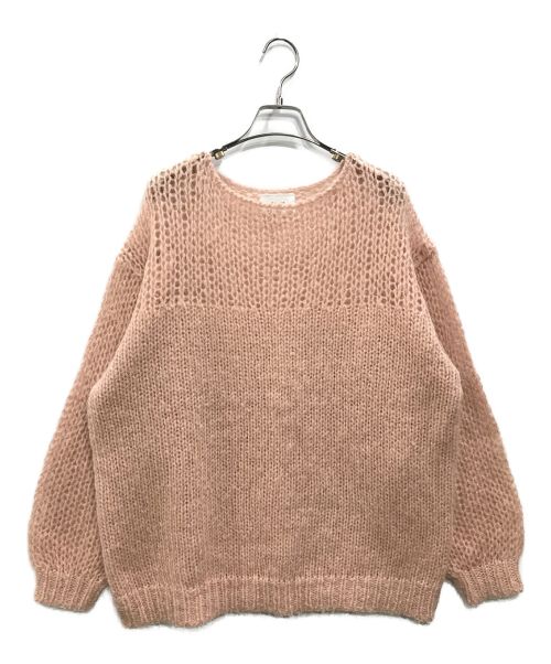 CLANE（クラネ）CLANE (クラネ) HALF SHEER LOOSE MOHAIR KNIT TOPS ピンク サイズ:1の古着・服飾アイテム