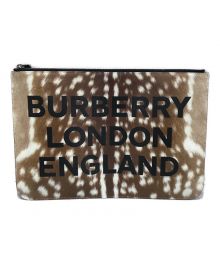 BURBERRY LONDON（バーバリーロンドン）の古着「レザークラッチバッグ セカンドバッグ」｜ブラウン