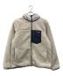 Patagonia CAPILENE（パタゴニアキャプリーン）の古着「Reversible Ready Freddy Hoody リバーシブルジップアップフーデッドフリースジャケット」｜アイボリー×ブルー