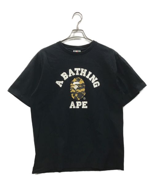 A BATHING APE（アベイシングエイプ）A BATHING APE (アベイシングエイプ) プリントTシャツ ブラック サイズ:XLの古着・服飾アイテム