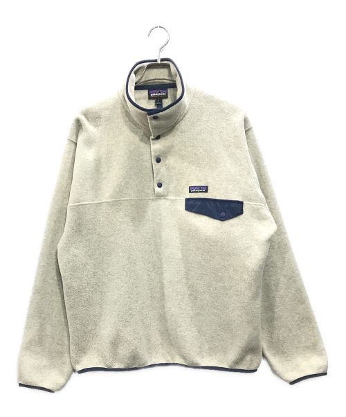 Patagonia（パタゴニア）Patagonia (パタゴニア) ライトウェイト シンチラ スナップT プルオーバー アイボリー×ネイビー サイズ:Mの古着・服飾アイテム