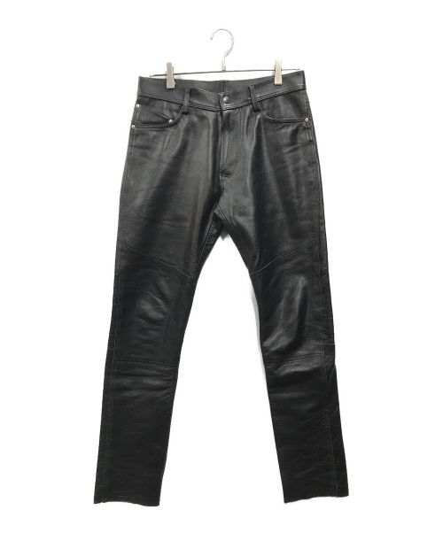 shott（ショット）shott (ショット) BUFFALO LEATHER 5 POCKET PANTS ブラック サイズ:Sの古着・服飾アイテム