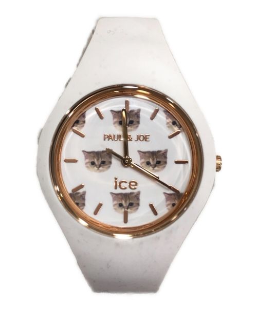 PAUL & JOE（ポール アンド ジョー）PAUL & JOE (ポール アンド ジョー) ice watch (アイスウォッチ) 腕時計 ホワイトの古着・服飾アイテム