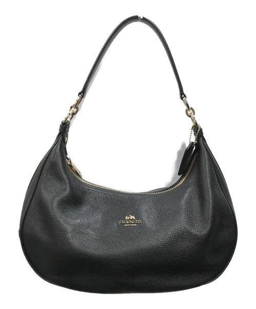 COACH（コーチ）COACH (コーチ) PBL LTH HRLY EW HOBO BAG(ペブルドレザーハーレーEWホーボーバック) ブラックの古着・服飾アイテム