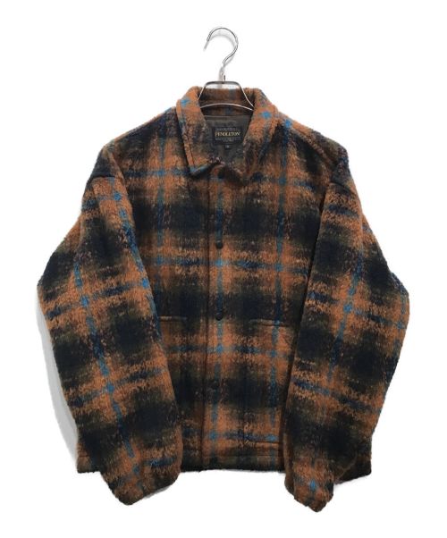 PENDLETON（ペンドルトン）PENDLETON (ペンドルトン) green label relaxing (グリーンレーベルリラクシング) オンブレチェックシャツジャケット ブラウン サイズ:Sの古着・服飾アイテム