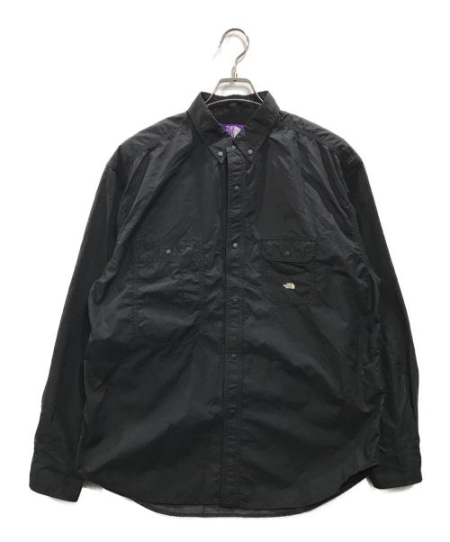 THE NORTHFACE PURPLELABEL（ザ・ノースフェイス パープルレーベル）THE NORTHFACE PURPLELABEL (ザ・ノースフェイス パープルレーベル) Mountain Field B．D．Work Shirt マウンテンフィールド ボタンダウン ワーク シャツ ブラック サイズ:Lの古着・服飾アイテム