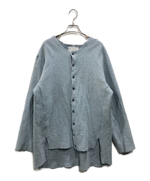 VOAAOV（ヴォアーブ）VOAAOV (ヴォアーブ) Wool Ring Jersey Cardigan ブルー サイズ:2の古着・服飾アイテム