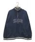 X-LARGE（エクストララージ）の古着「STRIPED RIB HALF ZIP SWEAT ハーフジップスウェット」｜ネイビー