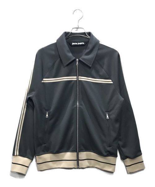 Palm Angels（パーム エンジェルス）Palm Angels (パーム エンジェルス) Mini Tape Zipped Track Jacket ミニテープトラックジャケット グレー サイズ:Mの古着・服飾アイテム