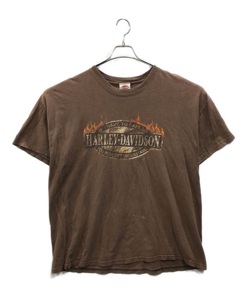 HARLEY-DAVIDSON（ハーレーダビッドソン）HARLEY-DAVIDSON (ハーレーダビッドソン) Tシャツ ブラウン サイズ:不明の古着・服飾アイテム