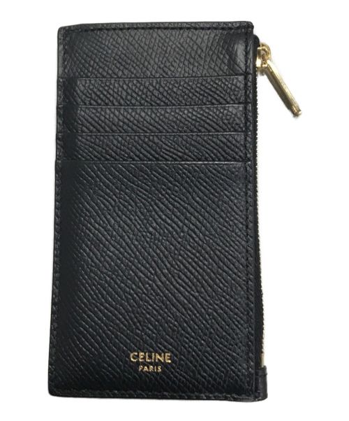 CELINE（セリーヌ）CELINE (セリーヌ) コンパクトジップカードケース ブラックの古着・服飾アイテム