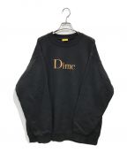 Dimeダイム）の古着「CLASSIC GOLD LOGO SWEAT 刺繍ロゴスウェット」｜ブラック