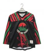 HEADGEAR CLASSICSヘッドギア-クラシックス）の古着「A Tribe Called Quest Low End Theory Hockey Jersey ロングスリーブカットソー」｜ブラック×レッド