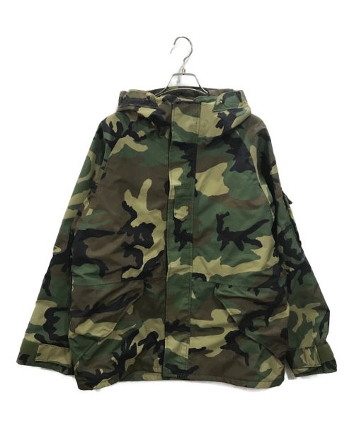 US ARMY ECWCS（ユーエスアーミー エクワックス）US ARMY ECWCS (エクワックス) Gore Tex Jacket Woodland Camo カモ柄ミリタリージャケット オリーブ サイズ:Lの古着・服飾アイテム