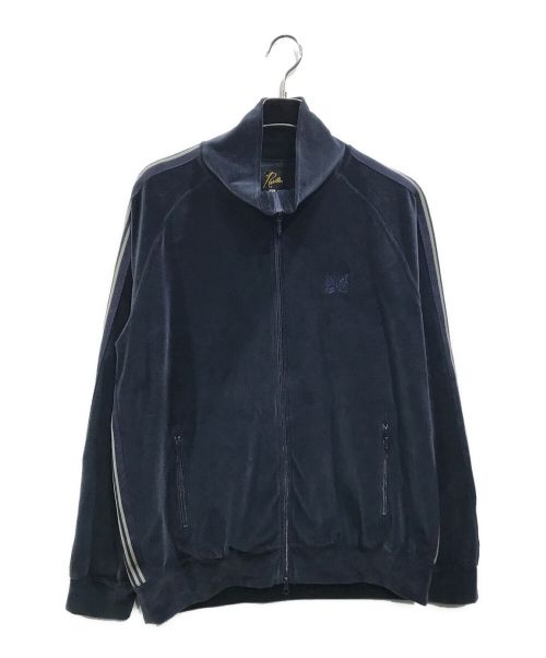 Needles（ニードルズ）Needles (ニードルズ) FREAK'S STORE (フリークスストア) 別注 Track Jacket PolySmooth トラックジャケット ネイビー×グレー サイズ:XLの古着・服飾アイテム