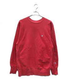 Champion REVERSE WEAVE（チャンピオン リバース ウィーブ）の古着「90S 目有クルーネックスウェット」｜レッド