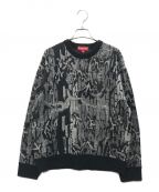 SUPREMEシュプリーム）の古着「22AW Trebark Camo Sweater」｜ブラック