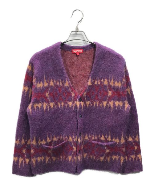 SUPREME（シュプリーム）Supreme (シュプリーム) 22AW Abstract Stripe Cardigan パープル サイズ:Ｓの古着・服飾アイテム