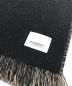 BURBERRY (バーバリー) TEXT FOOTBALL WOOL SCARF ロゴウール大判ストール ブラック×ブラウン：12800円