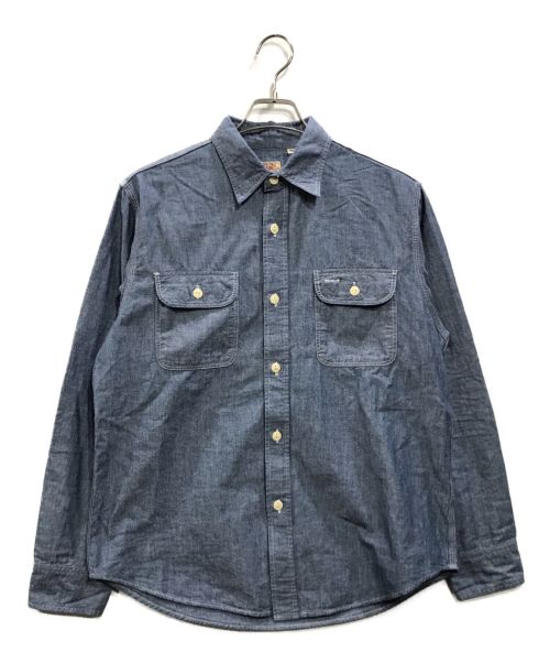 SUGAR CANE（シュガーケーン）SUGAR CANE (シュガーケーン) BLUE CHAMBRAY WORK SHIRT シャンブレーシャツ ブルー サイズ:Mの古着・服飾アイテム