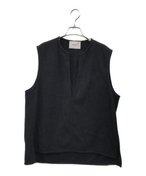 haunt（ハウント）haunt (ハウント) V NECK VEST ブラック サイズ:38の古着・服飾アイテム