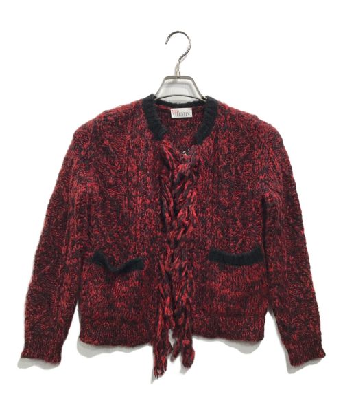 RED VALENTINO（レッドヴァレンティノ）RED VALENTINO (レッドヴァレンティノ) カーディガン レッド サイズ:XXSの古着・服飾アイテム