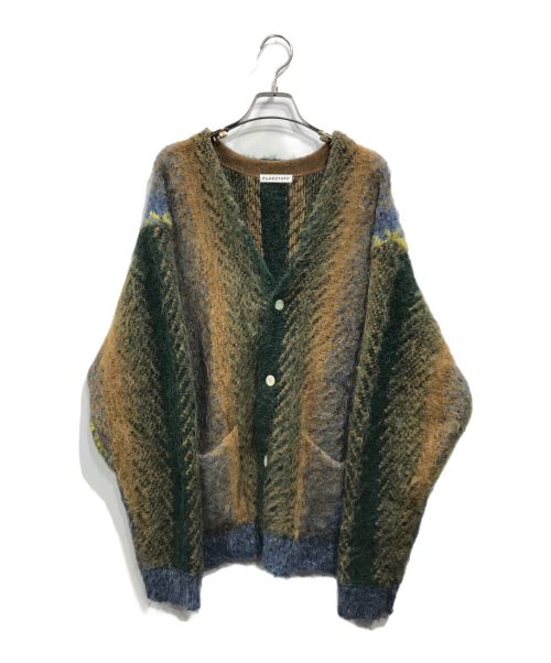 flagstuff（フラグスタフ）FLAGSTUFF (フラグスタフ) STRIPE GRADIATION CARDIGAN ブラウン サイズ:Mの古着・服飾アイテム