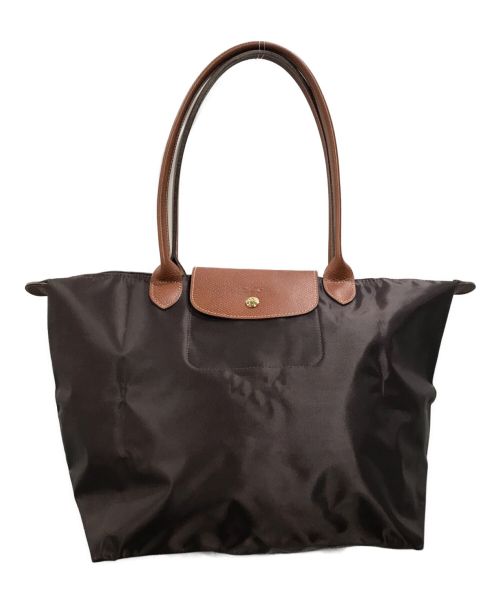 LONGCHAMP（ロンシャン）LONGCHAMP (ロンシャン) プリアージュ トートバッグ .ブラウンの古着・服飾アイテム