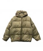 A BATHING APEアベイシングエイプ）の古着「SPORT MONOGRAM SHARK HOODIE PUFFER DOWN JACKET」｜ベージュ