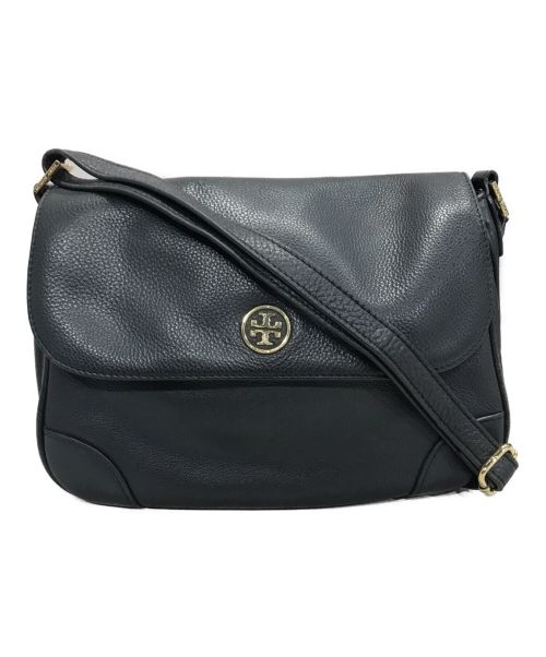 TORY BURCH（トリーバーチ）TORY BURCH (トリーバーチ) レザーショルダーバッグ ブラックの古着・服飾アイテム