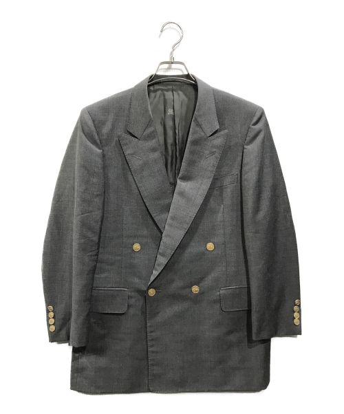 Burberry's（バーバリーズ）Burberry's (バーバリーズ) 金釦ダブルテーラードジャケット グレー サイズ:A5の古着・服飾アイテム