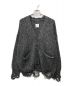 NOUNLESS（ナウンレス）の古着「SHINY GRUNGE KNIT CARDIGAN」｜グレー