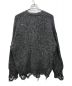 NOUNLESS (ナウンレス) SHINY GRUNGE KNIT CARDIGAN グレー サイズ:２：17000円