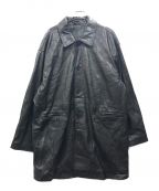 TODAYFULトゥデイフル）の古着「Leather Over Jacket エコレザーオーバージャケット」｜ブラック