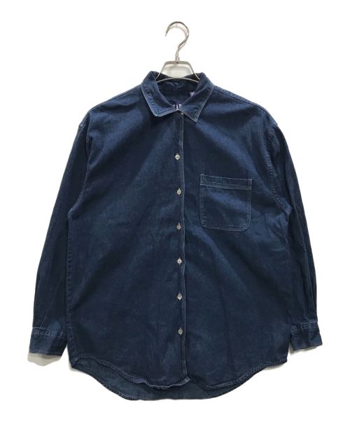 GAP（ギャップ）GAP (ギャップ) 90S オープンカラーデニムシャツ ブルー サイズ:Sの古着・服飾アイテム