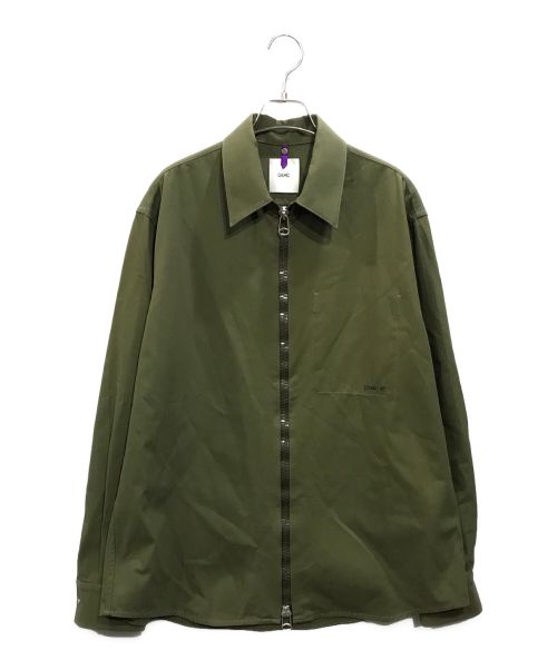 OAMC（オーエーエムシー）OAMC (オーエーエムシー) IAN SHIRT イアンシャツ ジップシャツ オリーブ サイズ:Lの古着・服飾アイテム